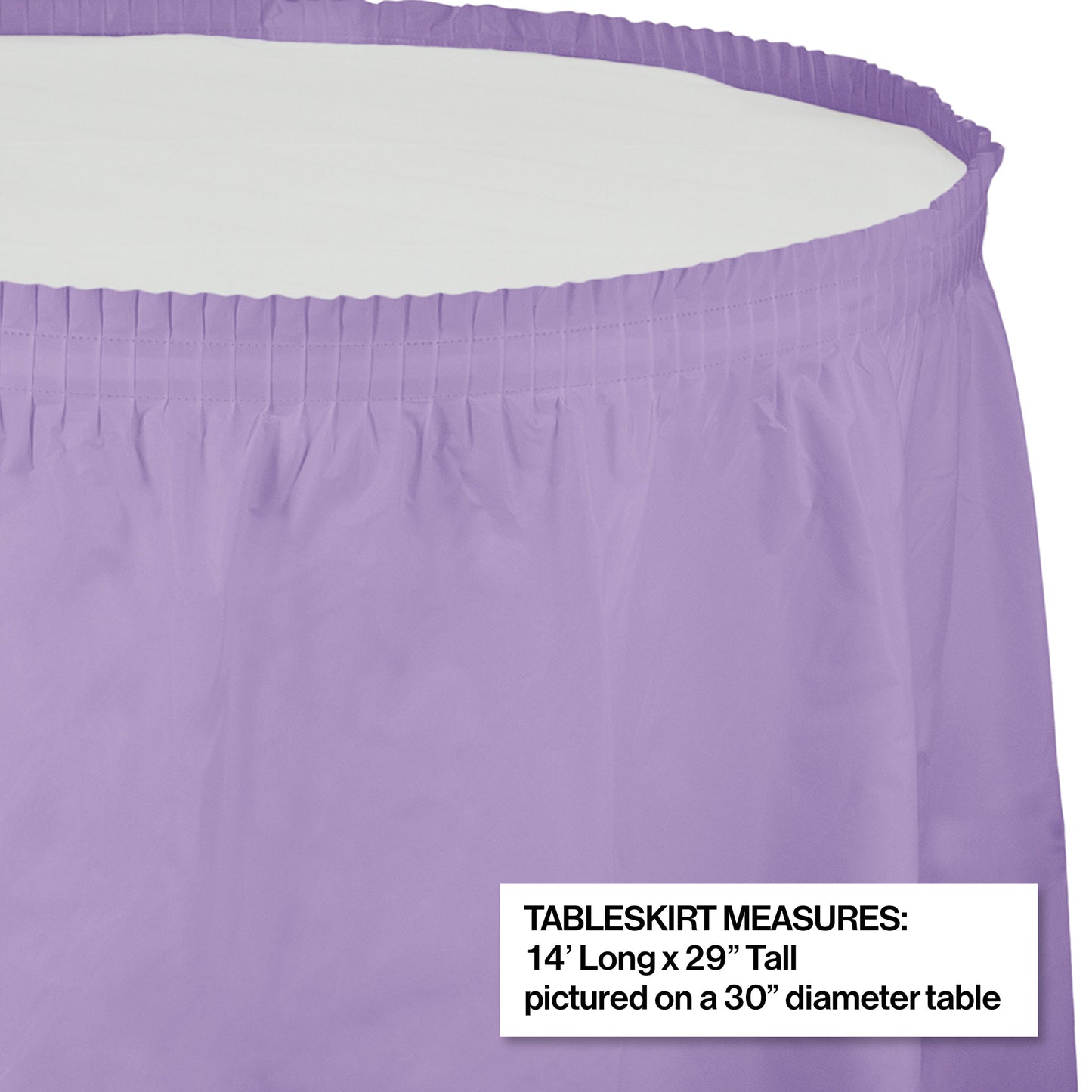 Luscious Lavender Plastic Tableskirt 6 ct