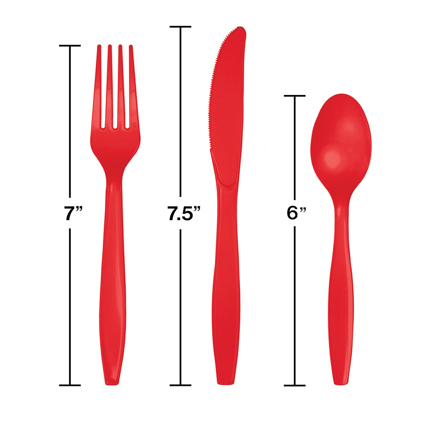 Classic Red Assorted Plastic Cutlery 288 ct
