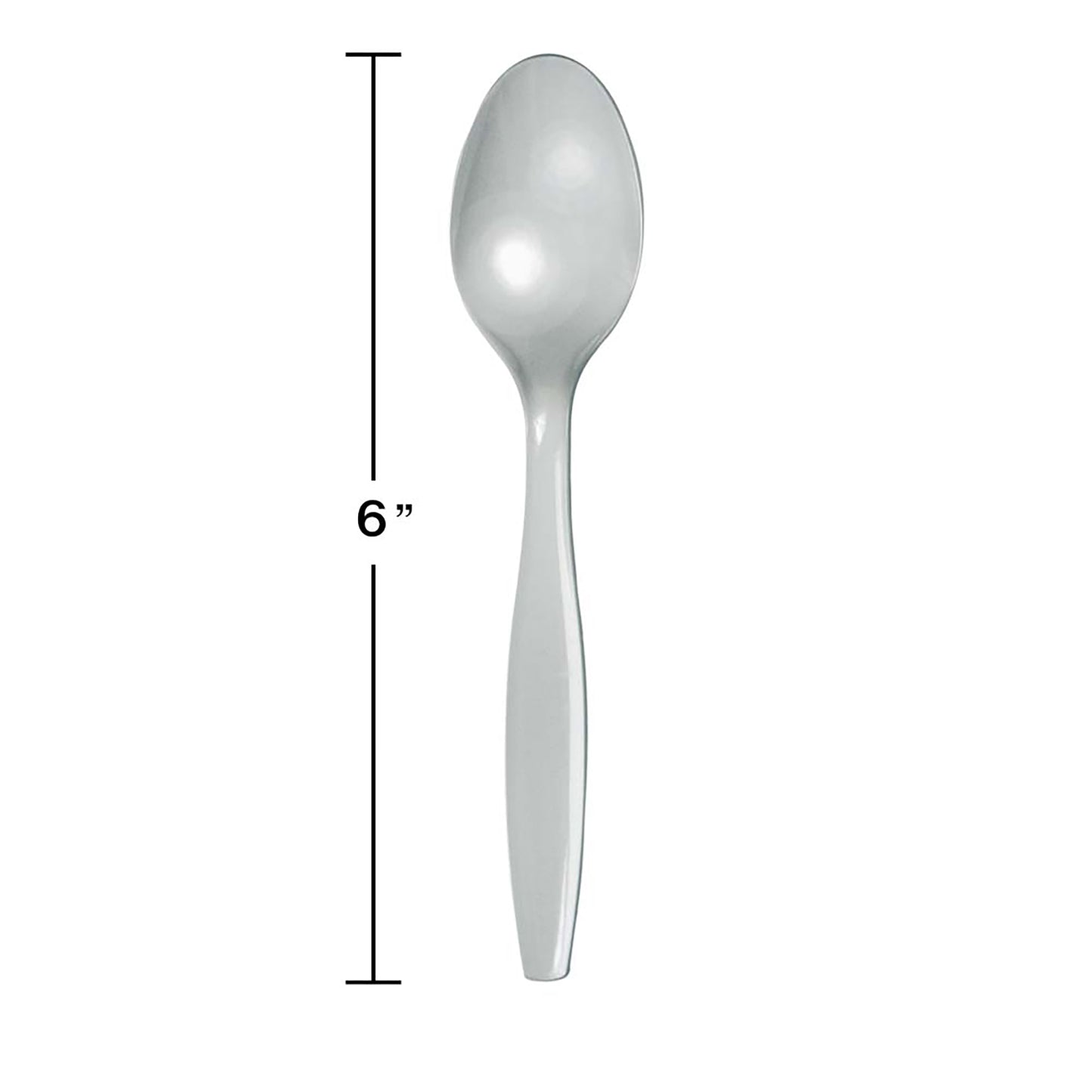 Shimmering Silver Plastic Spoons 288 ct