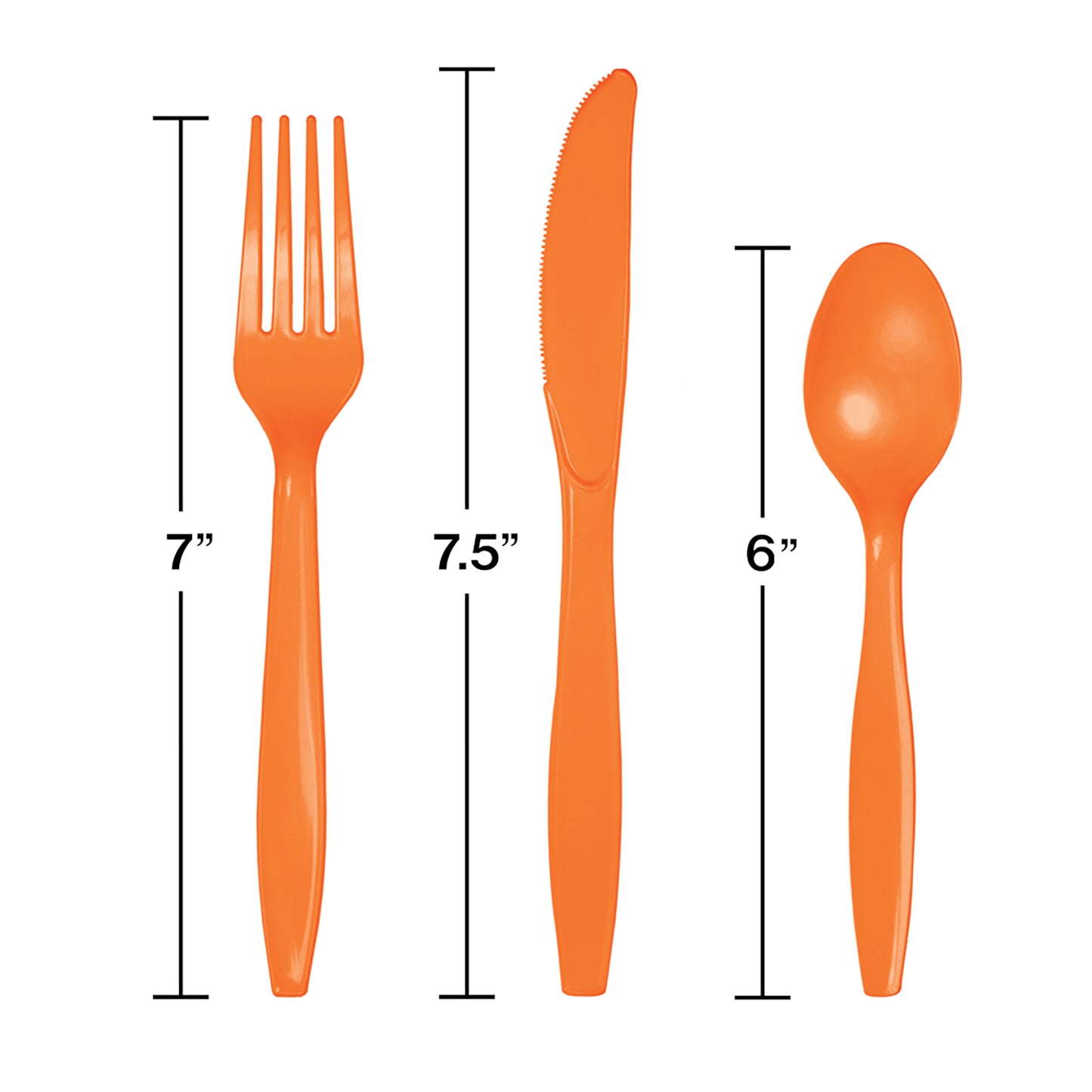 Sunkissed Orange Assorted Plastic Cutlery 288 ct
