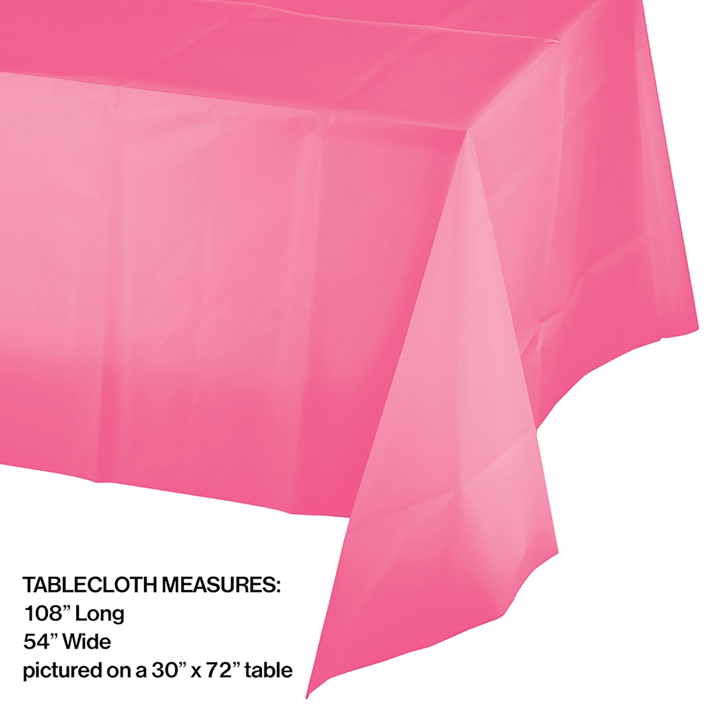 Candy Pink Plastic Tablecloths 12 ct
