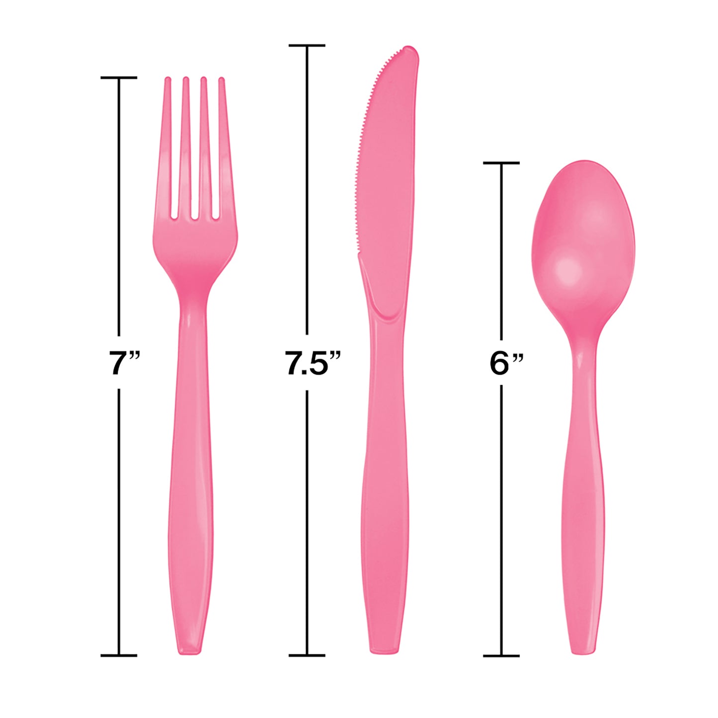 Candy Pink Assorted Plastic Cutlery 288 ct