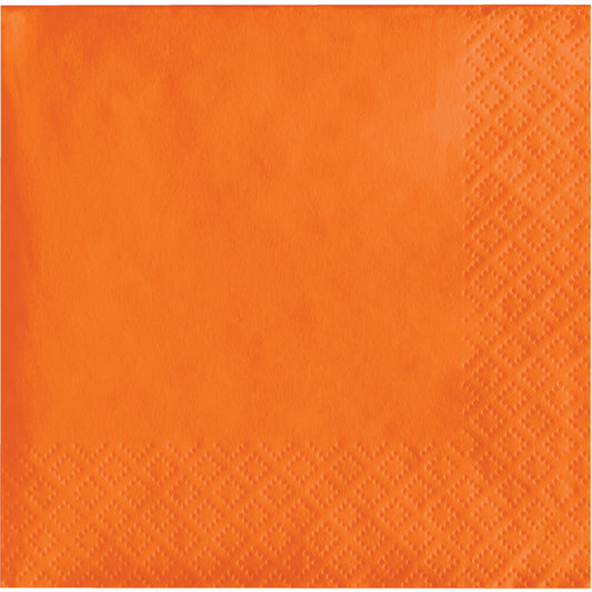 Sunkissed Orange 2-Ply Beverage Napkins 600 ct