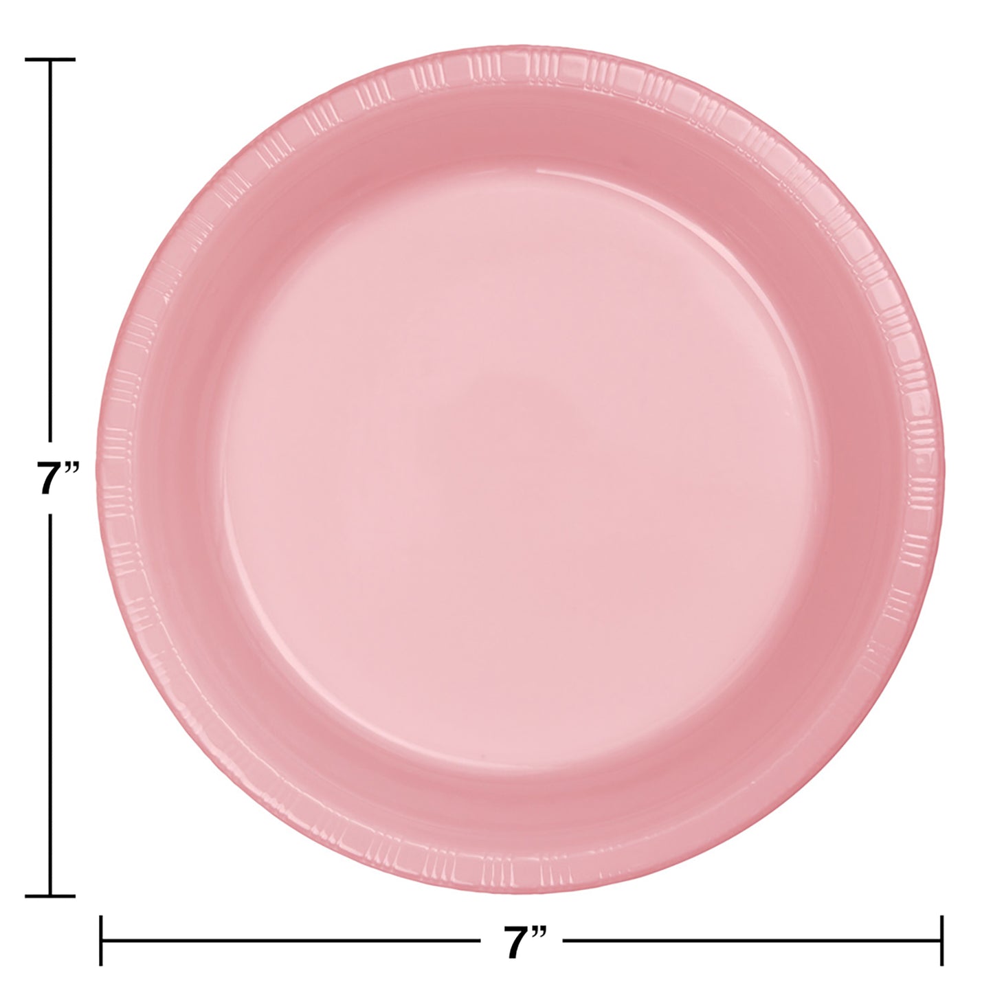 Classic Pink Plastic Dessert Plates 240 ct