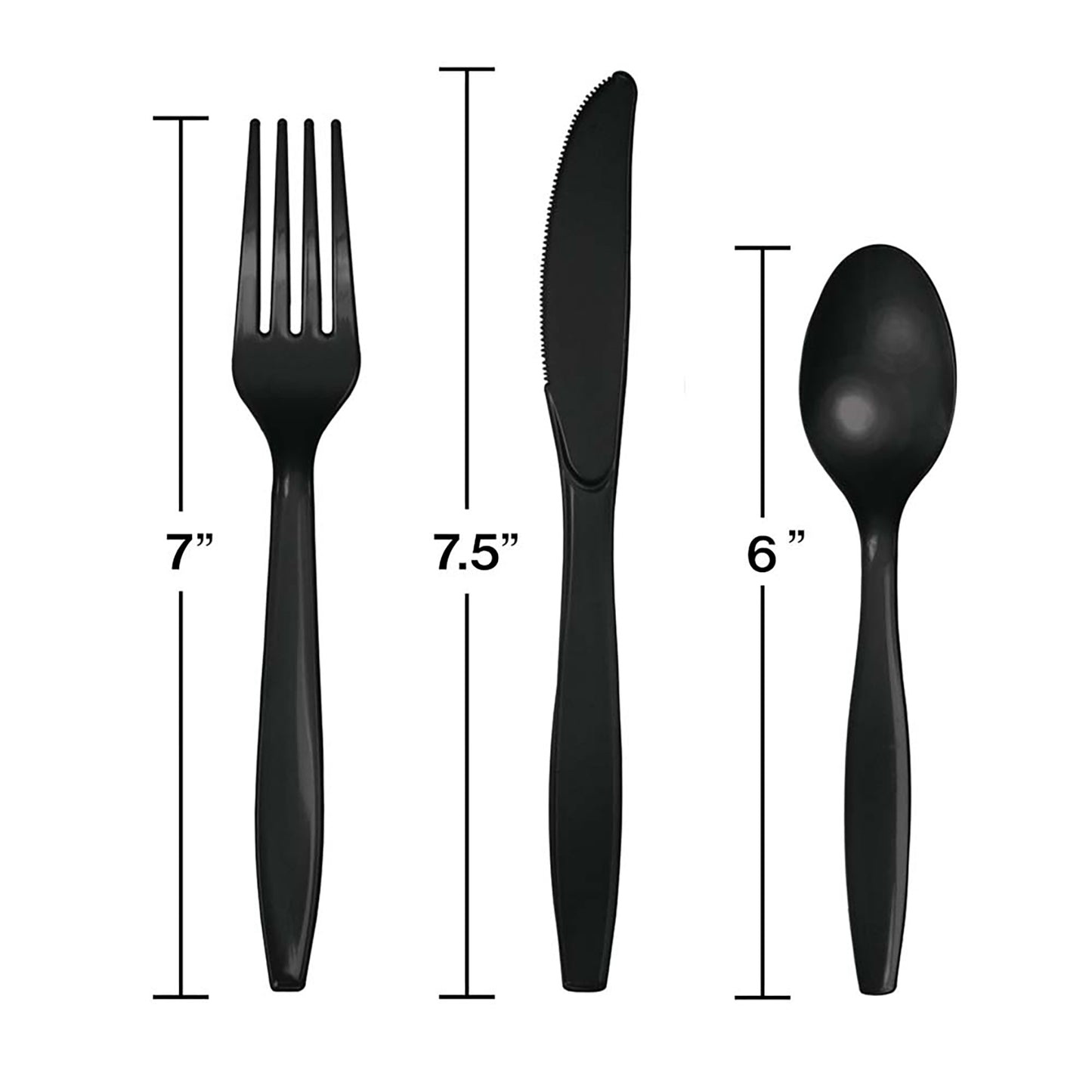 Value Friendly Black Velvet Assorted Plastic Cutlery 216 ct