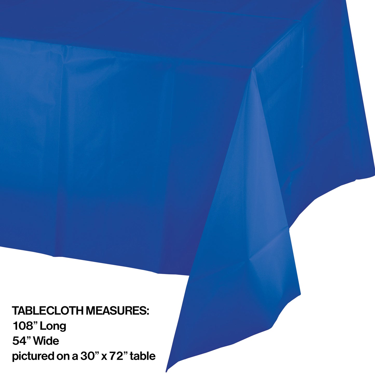 Value Friendly Cobalt Blue Plastic Tablecloth 12 ct