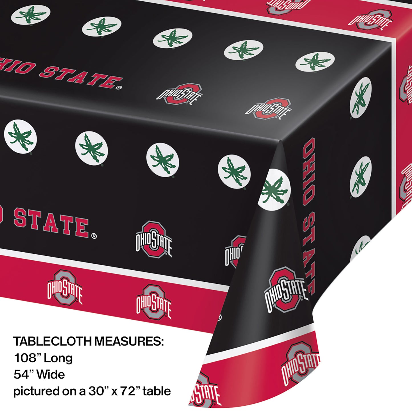 Ohio State University Plastic Tablecloths 12 ct