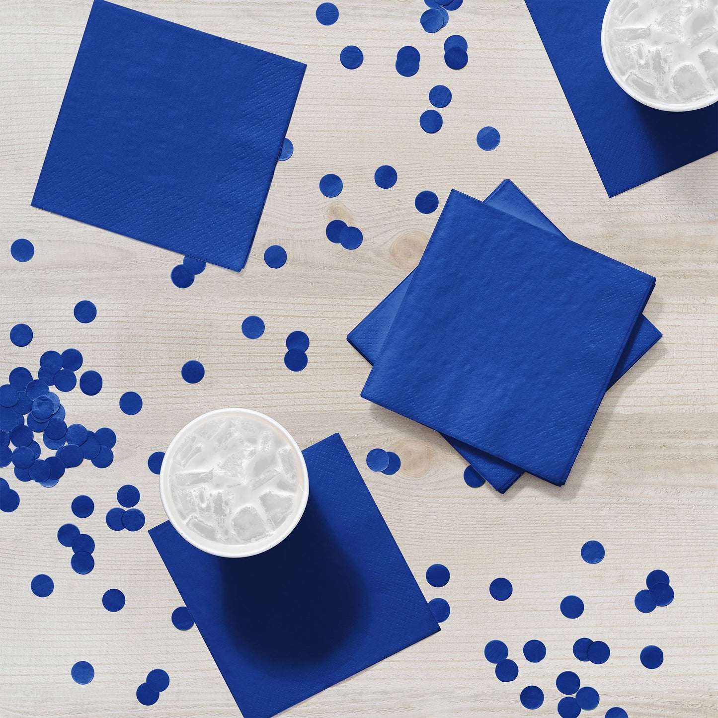 Cobalt Blue 2-Ply Beverage Napkins 1200 ct Lifestyle Image