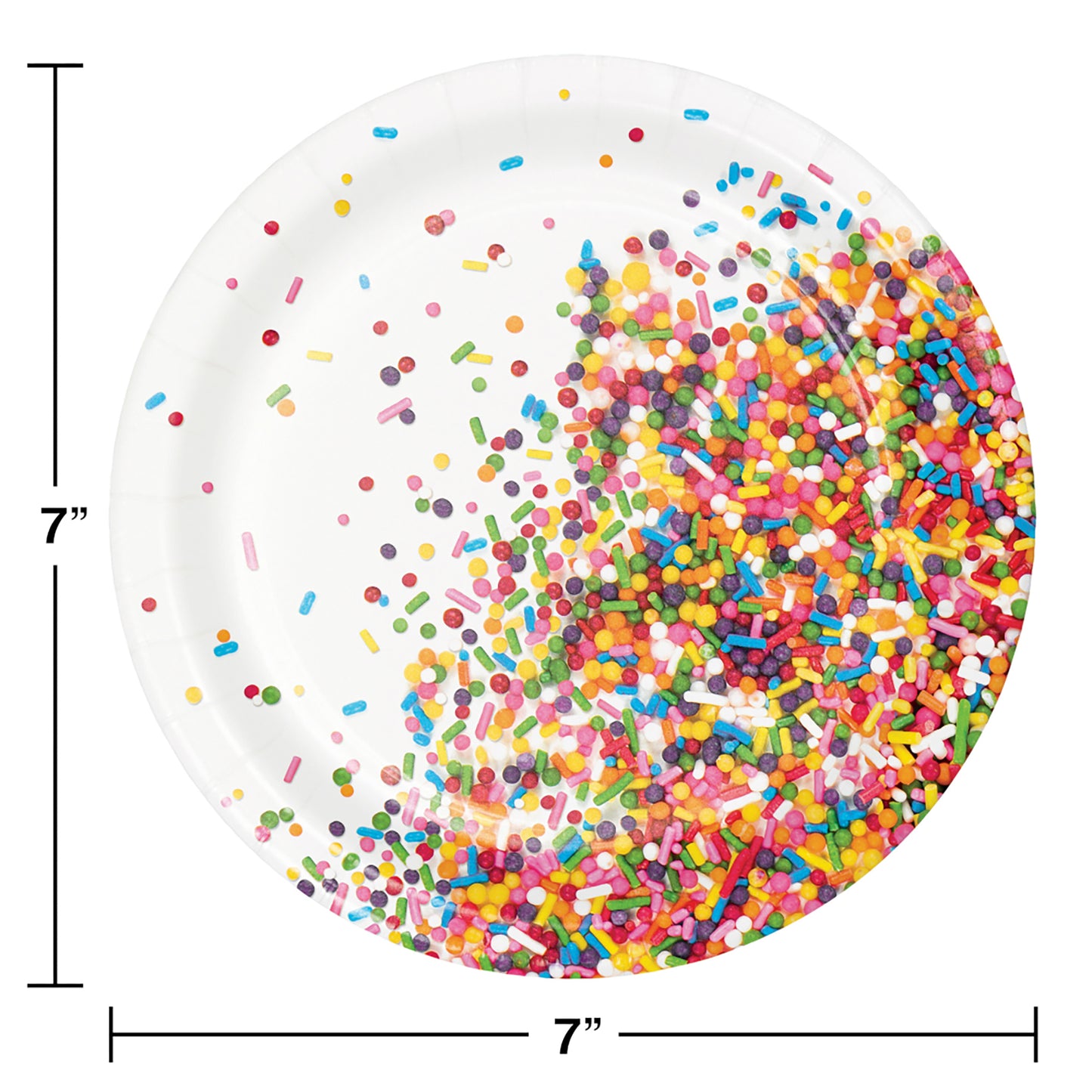 Confetti Sprinkles Dessert Plates 96 ct