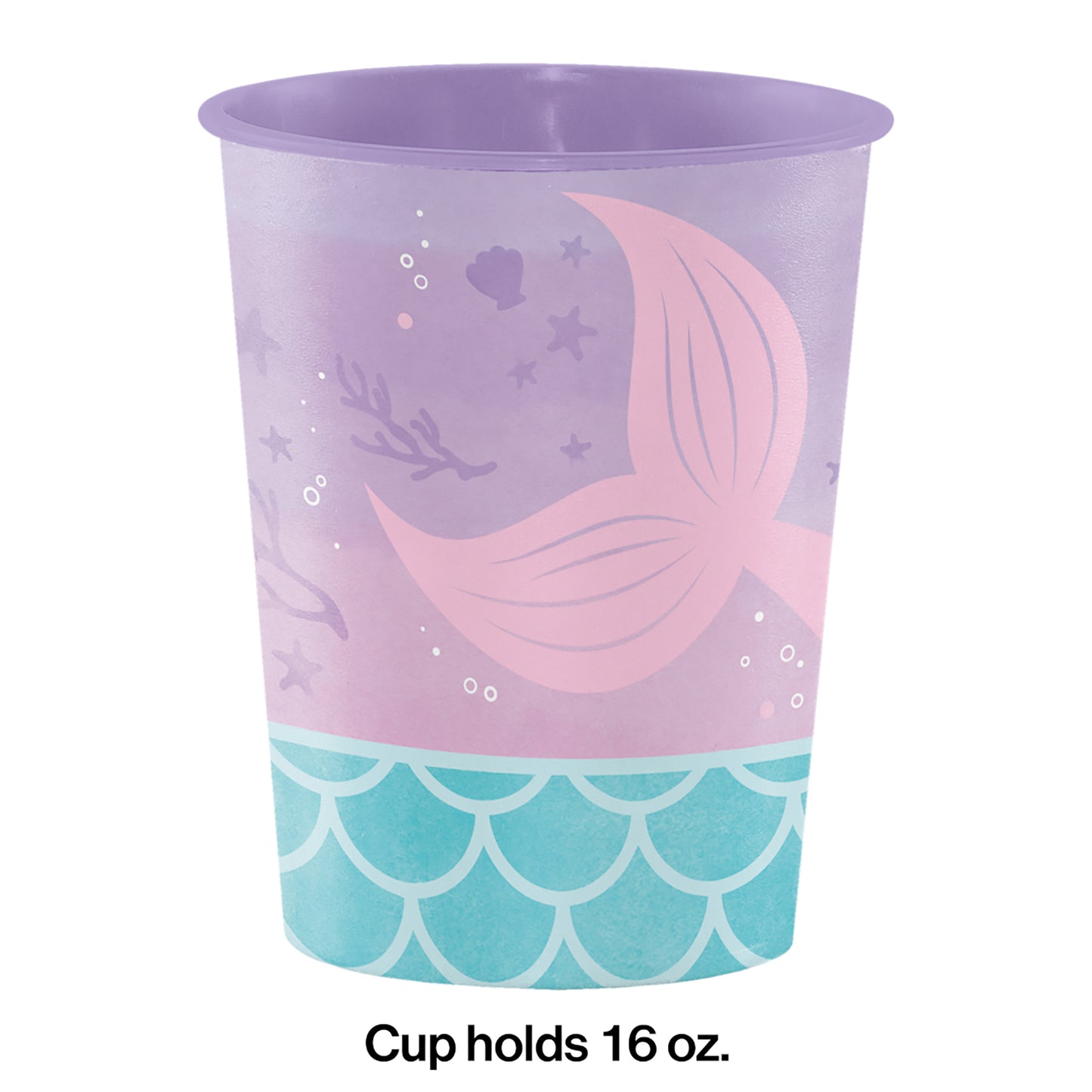 Iridescent Mermaid Party 16 oz Favor Cups 12 ct