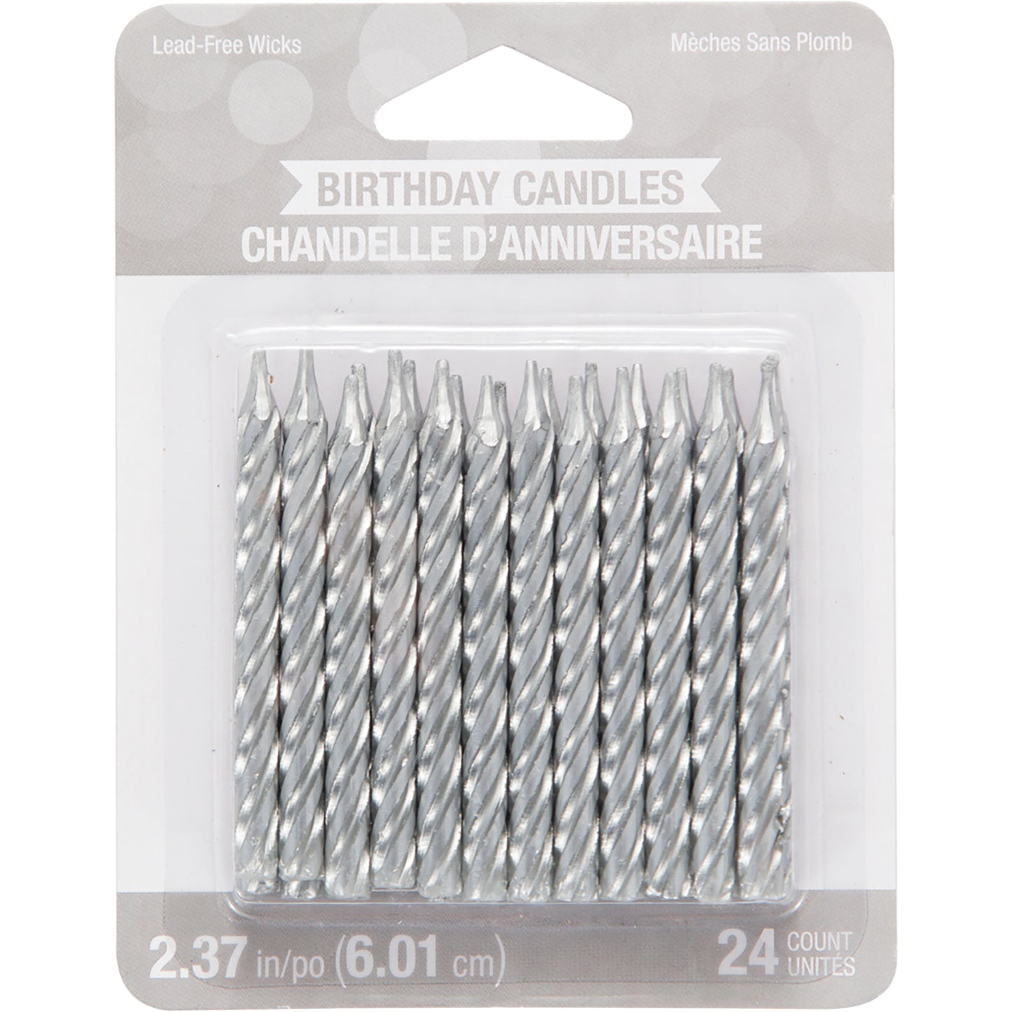 Silver Birthday Candles 288 ct