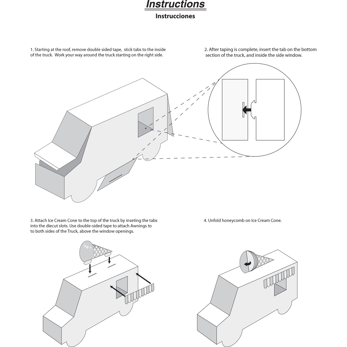 Ice Cream Party Centerpieces 6 ct