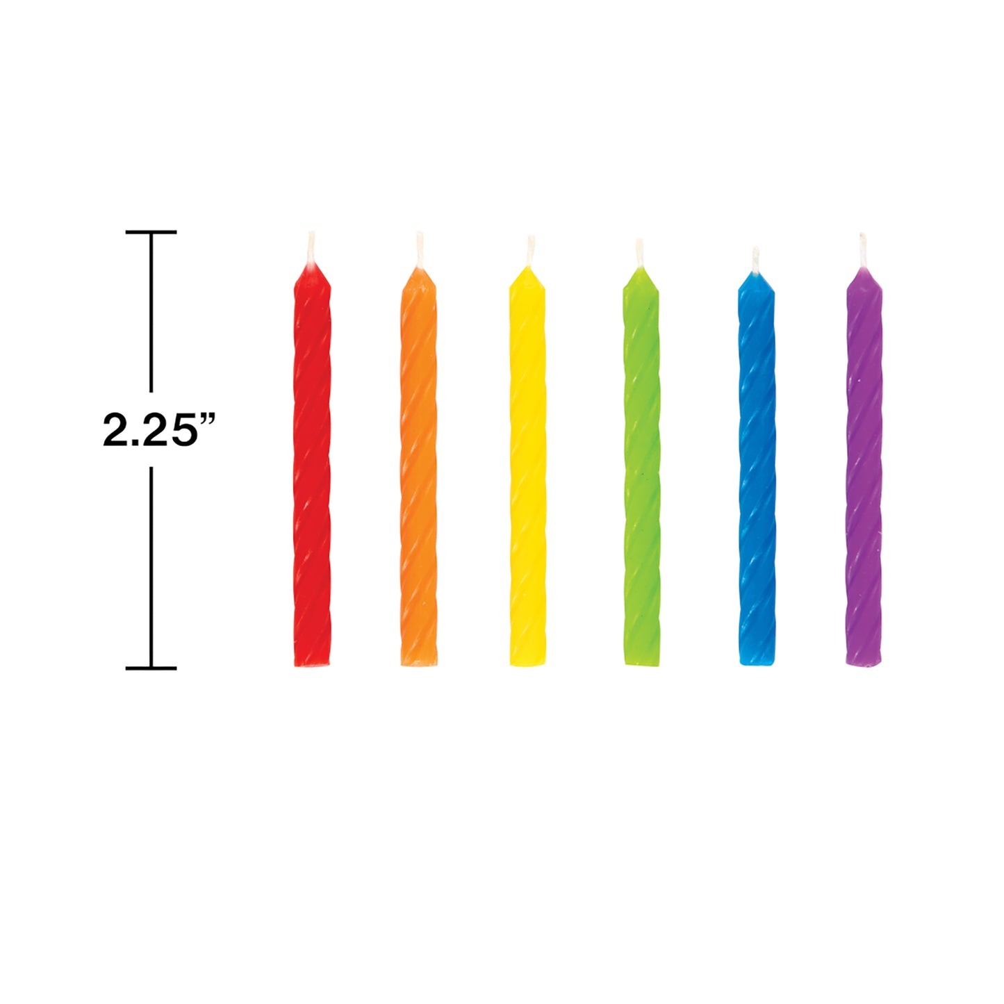 Rainbow Spiral Candles 288 ct