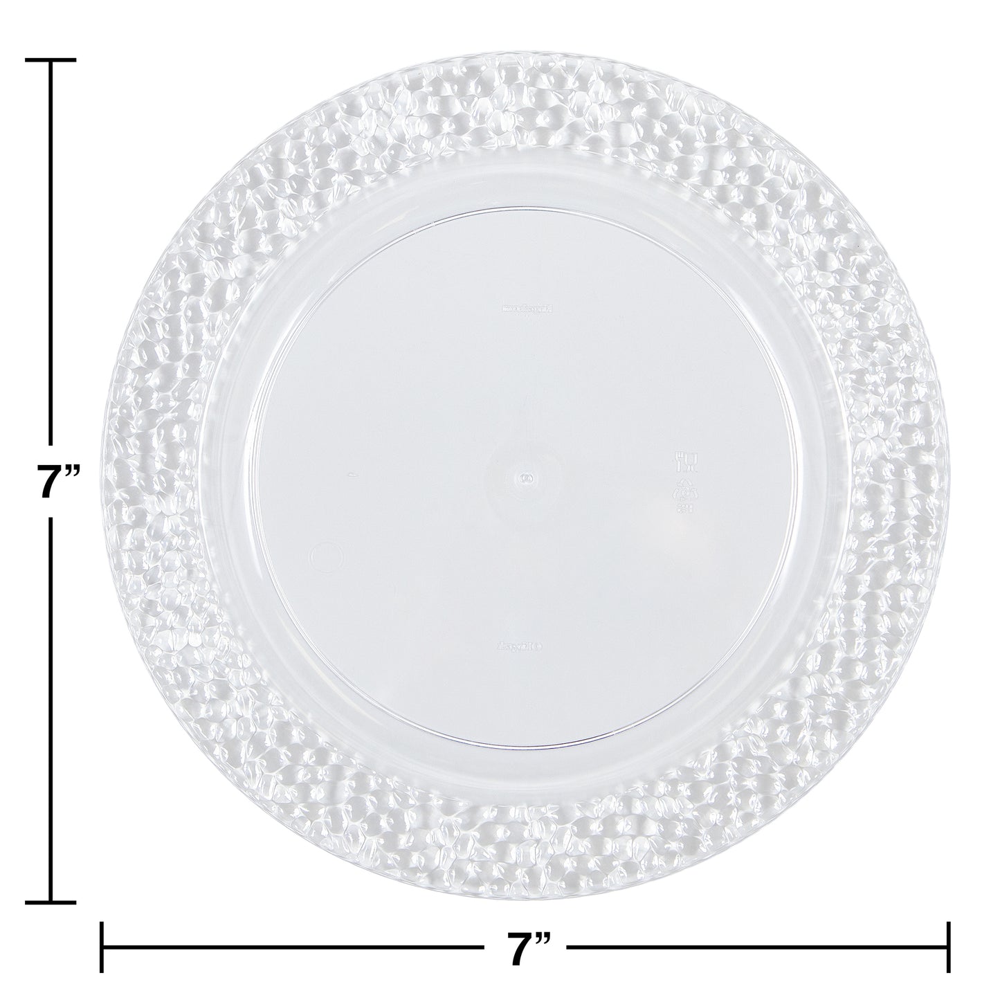 Clear Pebble Plastic Dessert Plates 120 ct