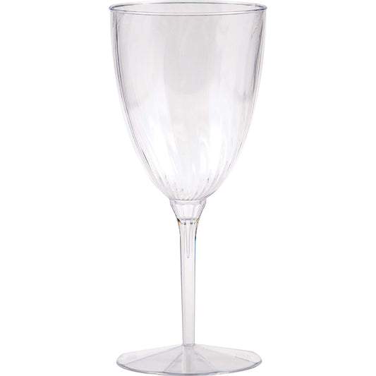 Clear 8 oz Plastic Wine Glasses 96 ct
