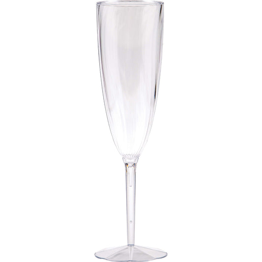 Clear 6 oz Plastic Champagne Glasses 96 ct