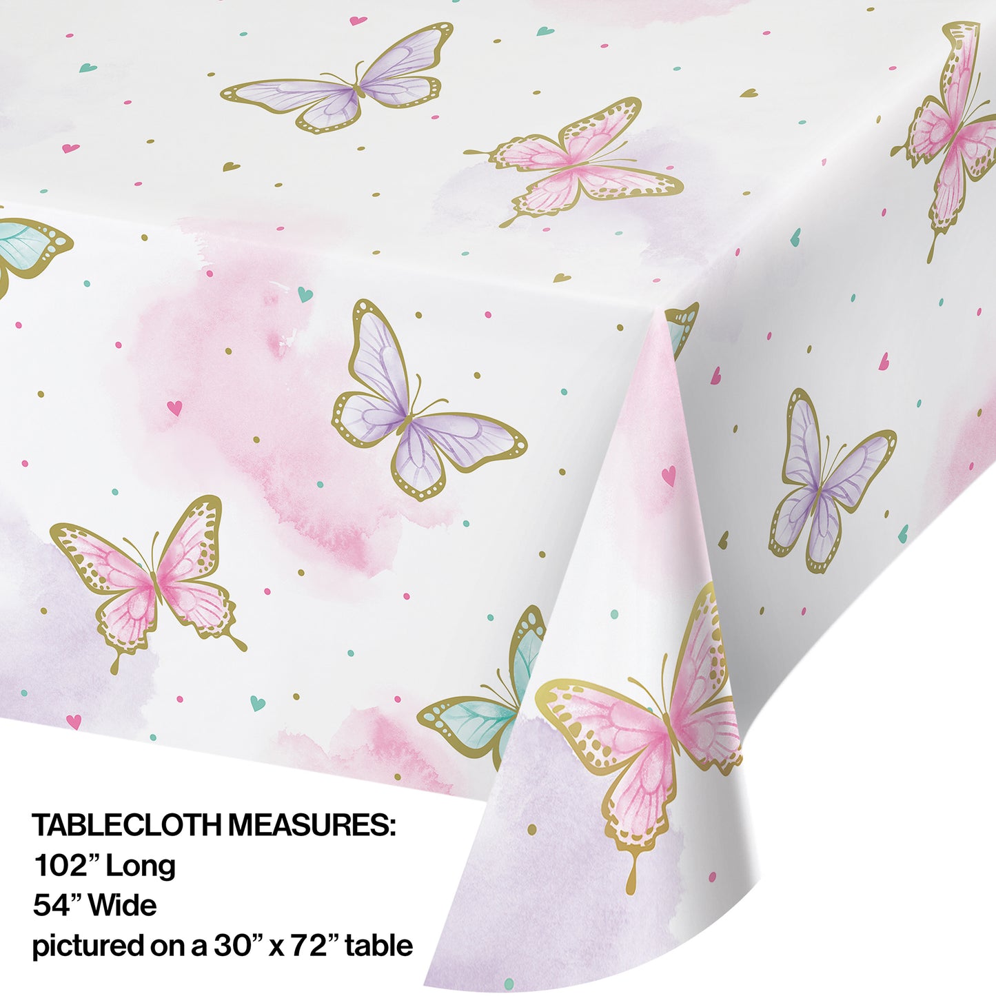 Golden Butterfly Paper Tablecloths 6 ct