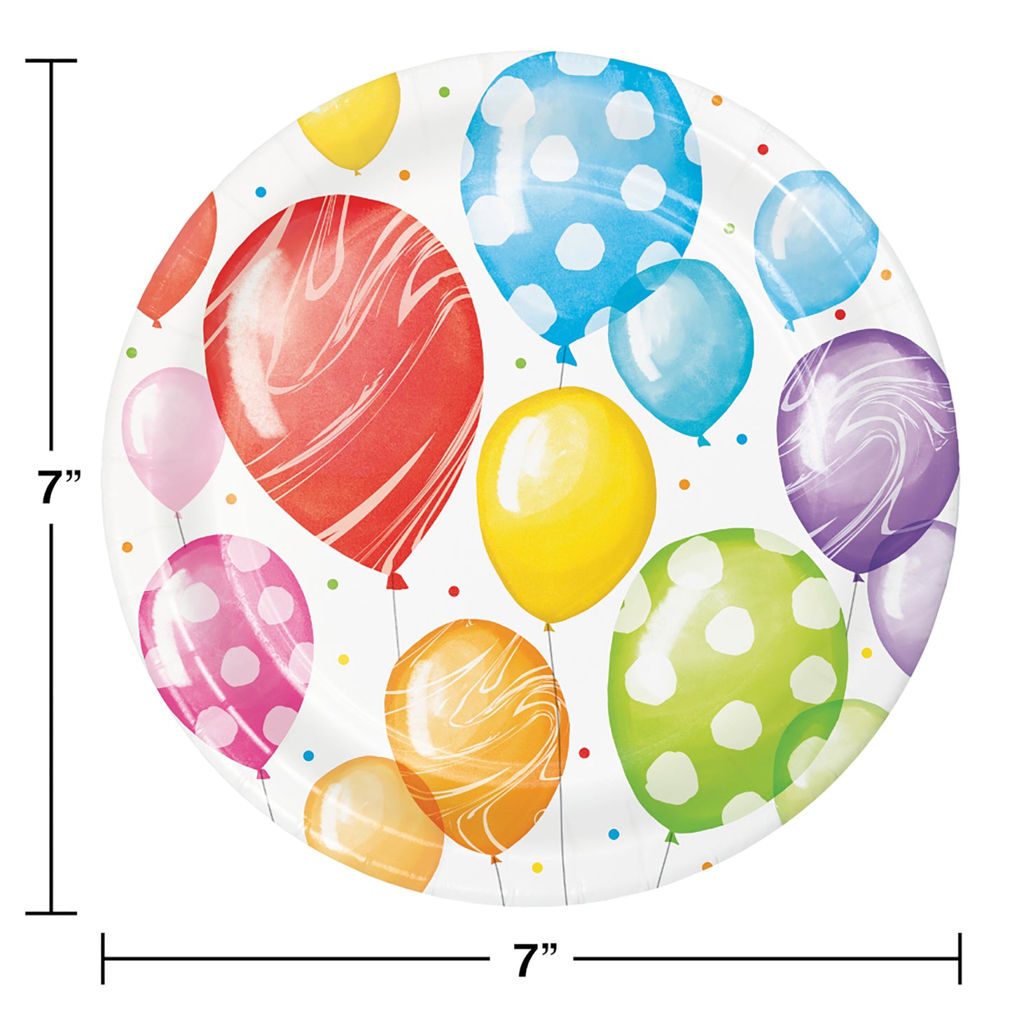 Balloon Bash Dessert Plates 96 ct