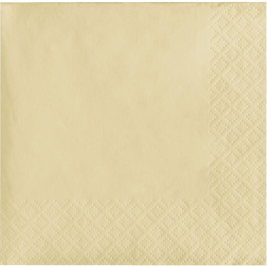 Ivory Beverage Napkins 3-Ply 500 ct