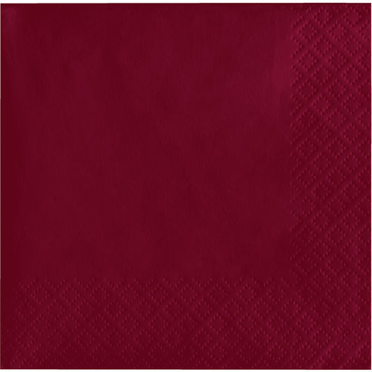 Burgundy Beverage Napkins 3-Ply 500 ct