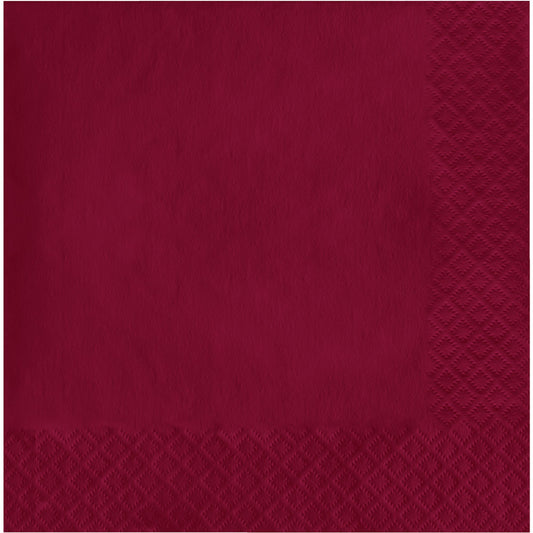 Burgundy 2-Ply Luncheon Napkins 600 ct