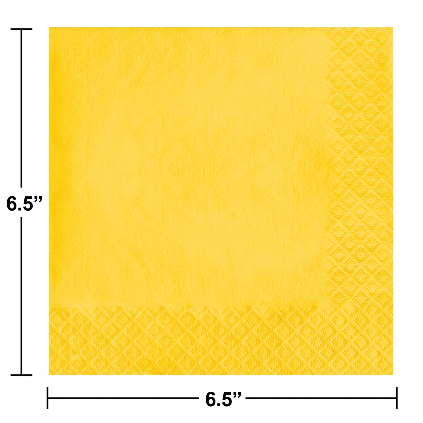 School Bus Yellow 2-Ply Luncheon Napkins 600 ct Dimension Image