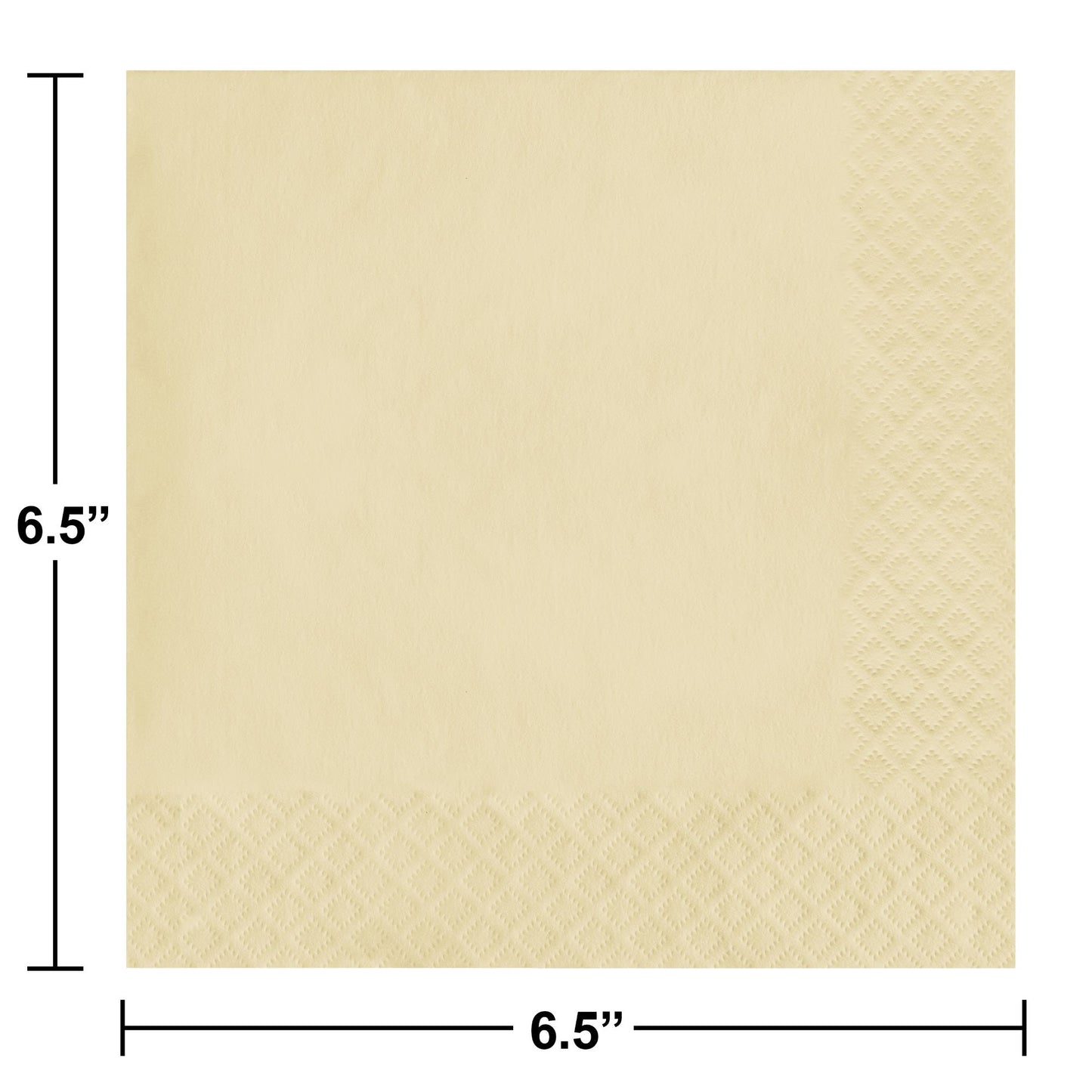 Ivory 2-Ply Luncheon Napkins 600 ct Dimension Image
