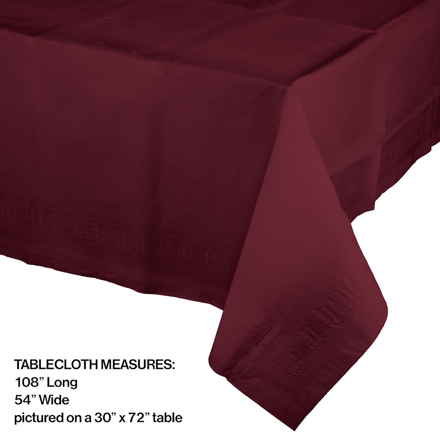 Burgundy Paper Tablecloths 6 ct
