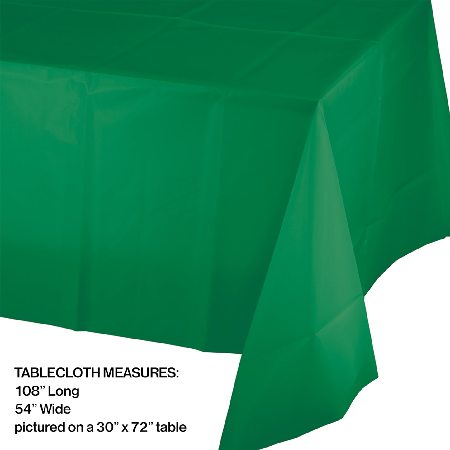 Emerald Green Plastic Tablecloths 12 ct
