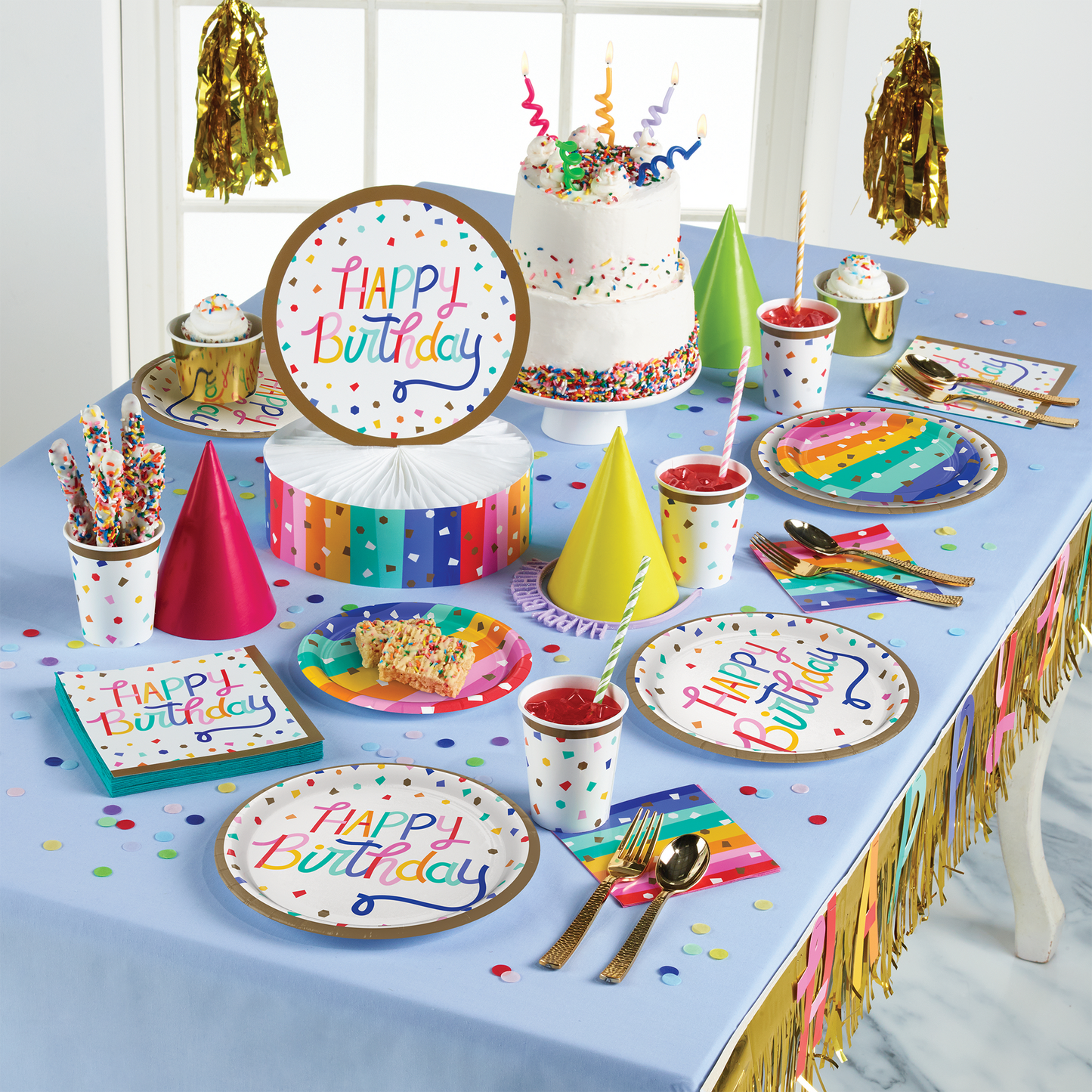 Birthday Confetti Dessert Plates 96 ct