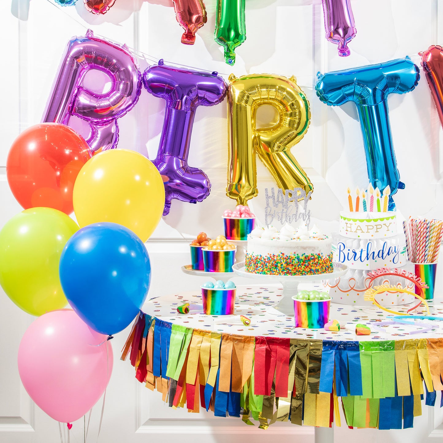 Primary Color Fringe Garlands 6 ct