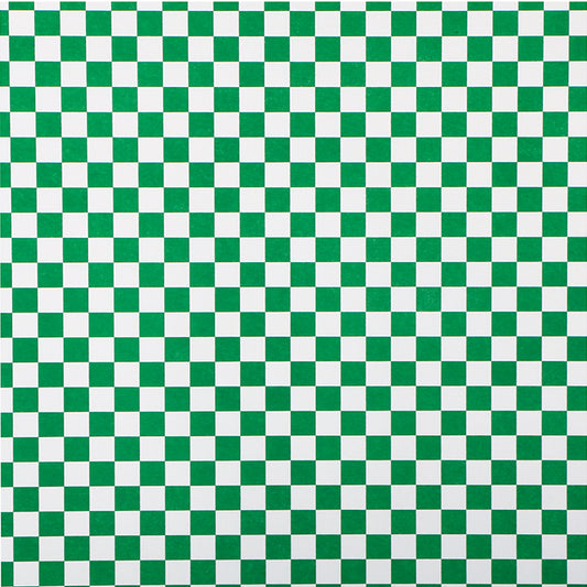 Basket Liner or Sandwich Wrap, Green & White Check 2,000 ct