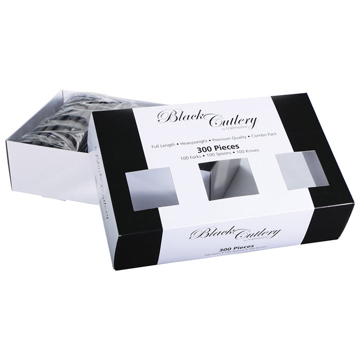 Black Assorted Cutlery 300 ct