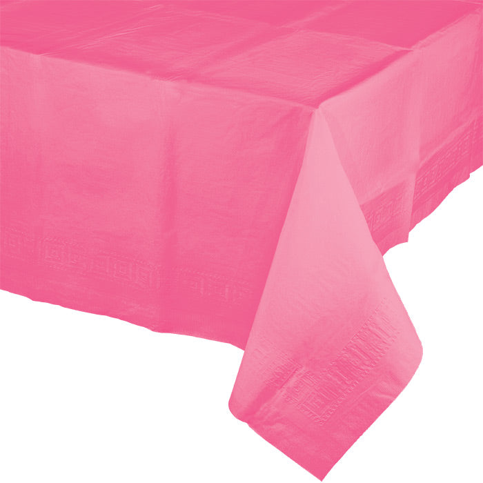 Wholesale Candy Pink Paper Tablecloths 6 ct