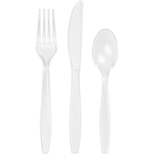 Clear Assorted Plastic Cutlery 288 ct