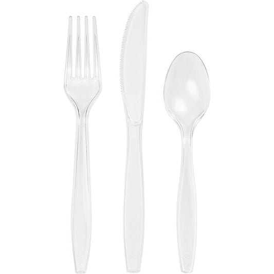 Value Friendly Clear Assorted Plastic Cutlery 216 ct