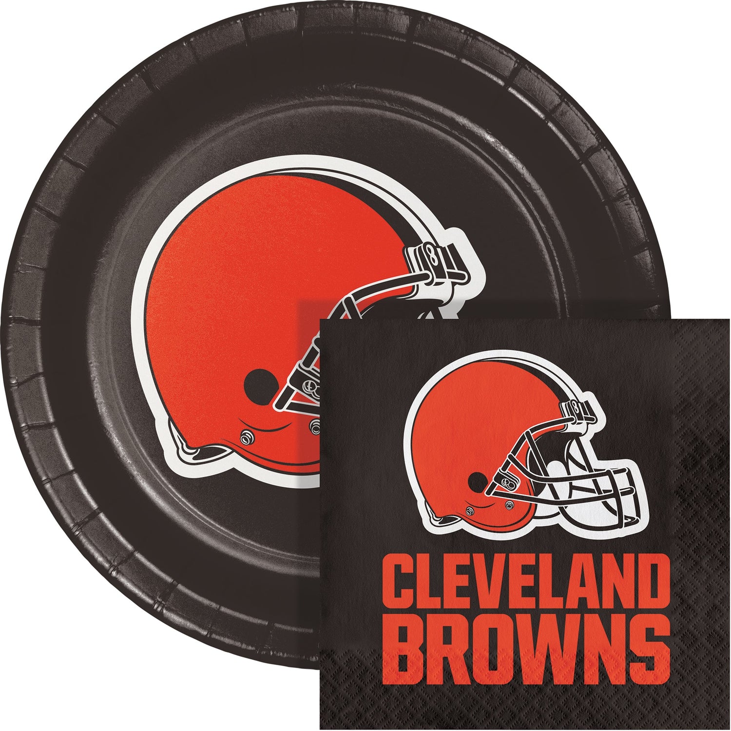 Cleveland Browns paper plate and napkin