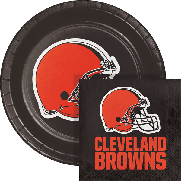 Cleveland Browns paper plate and napkin