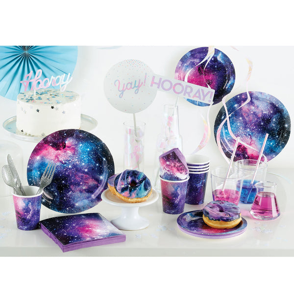 Galaxy Party Supplies on a table