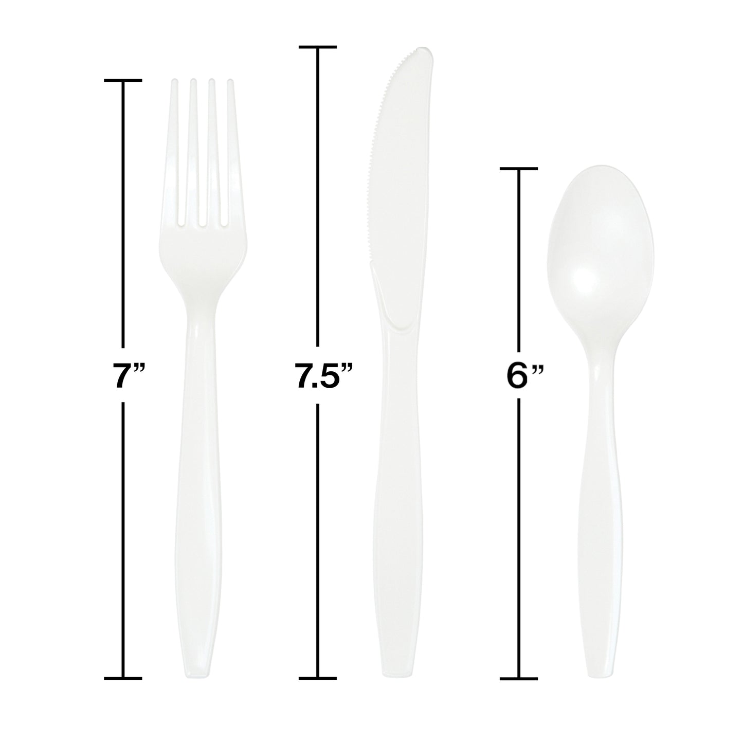 White Assorted Plastic Cutlery 288 ct