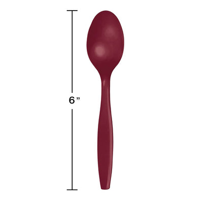 Burgundy Plastic Spoons 288 ct