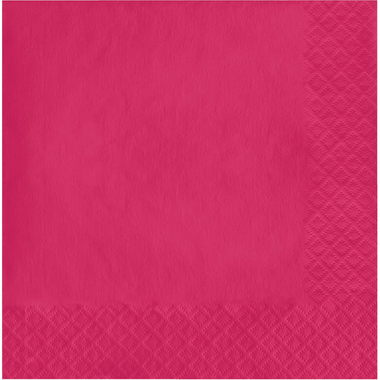 Hot Magenta 2-Ply Luncheon Napkins 600 ct