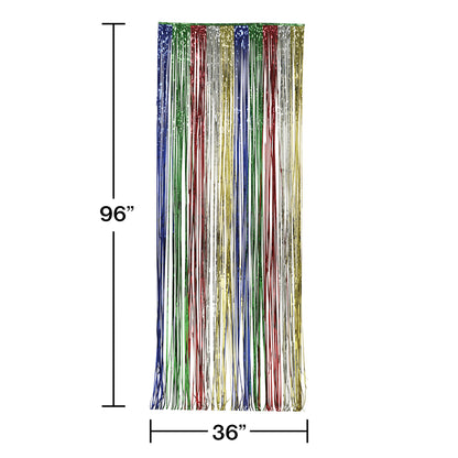 Multicolor Foil Door Curtain 6 ct