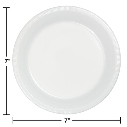 White Plastic Dessert Plates 240 ct