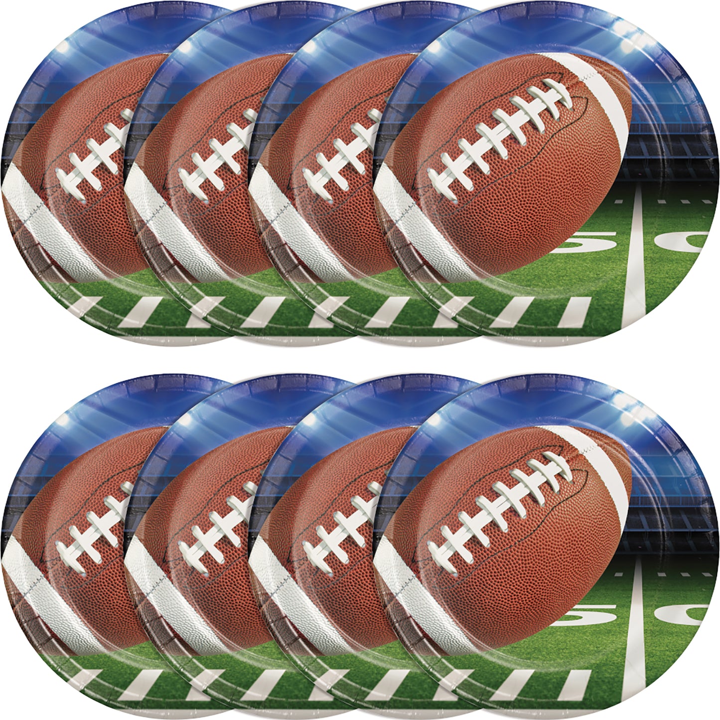 Football Party Dinner Plates 96 ct