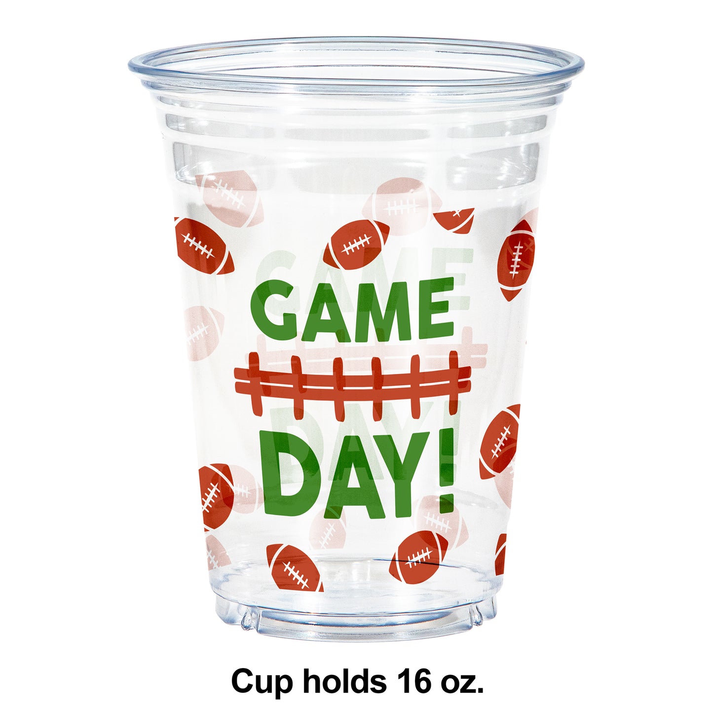 Football 16 oz Plastic Cups 96 ct