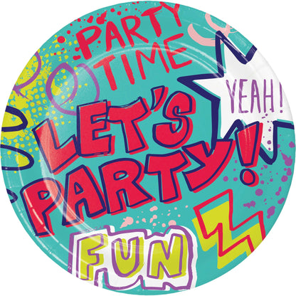 Graffiti Party Dessert Paper Plates 96 ct