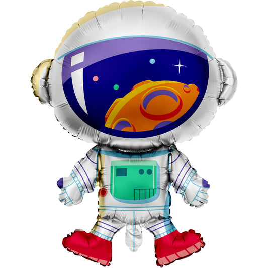 Space Adventures Astronaut Shaped Metallic Balloon 10 ct