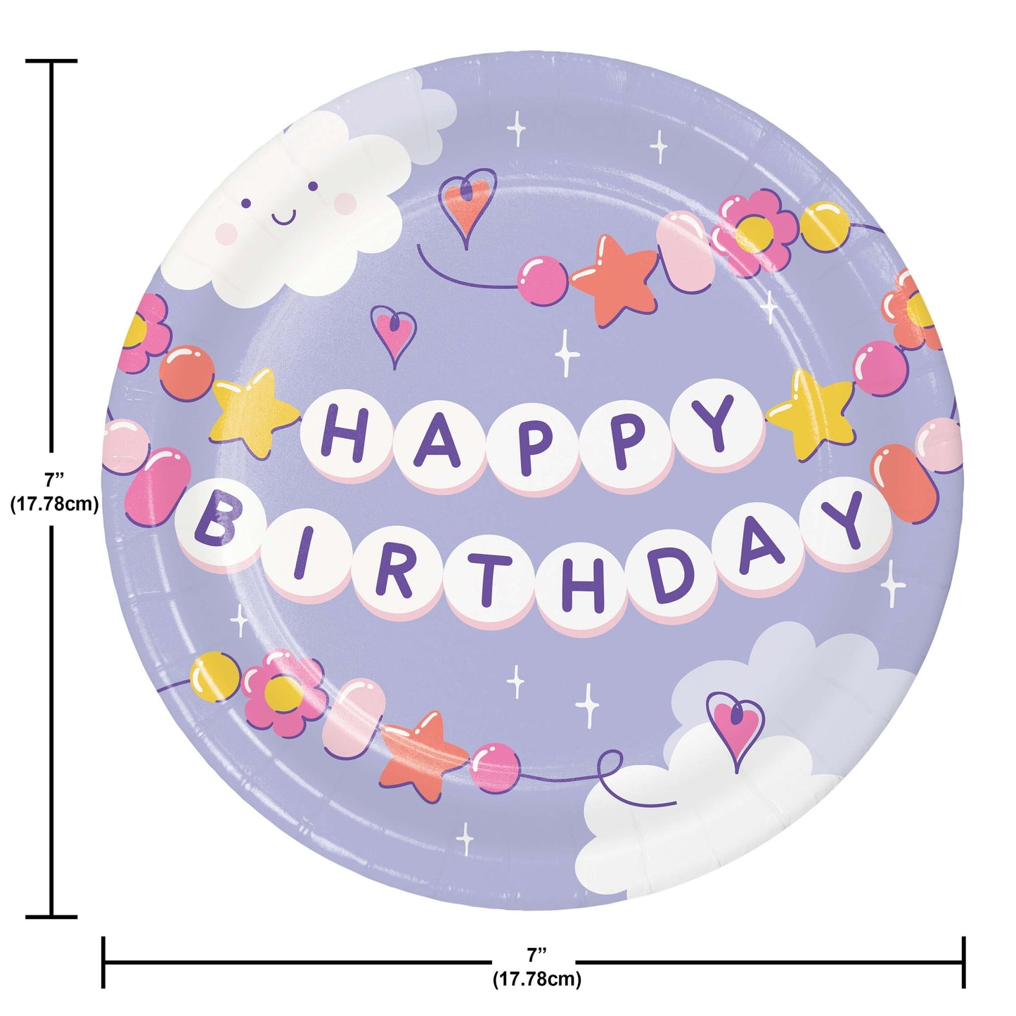 Sweet Dreams Dessert Paper Plates 96 ct Dimension Image