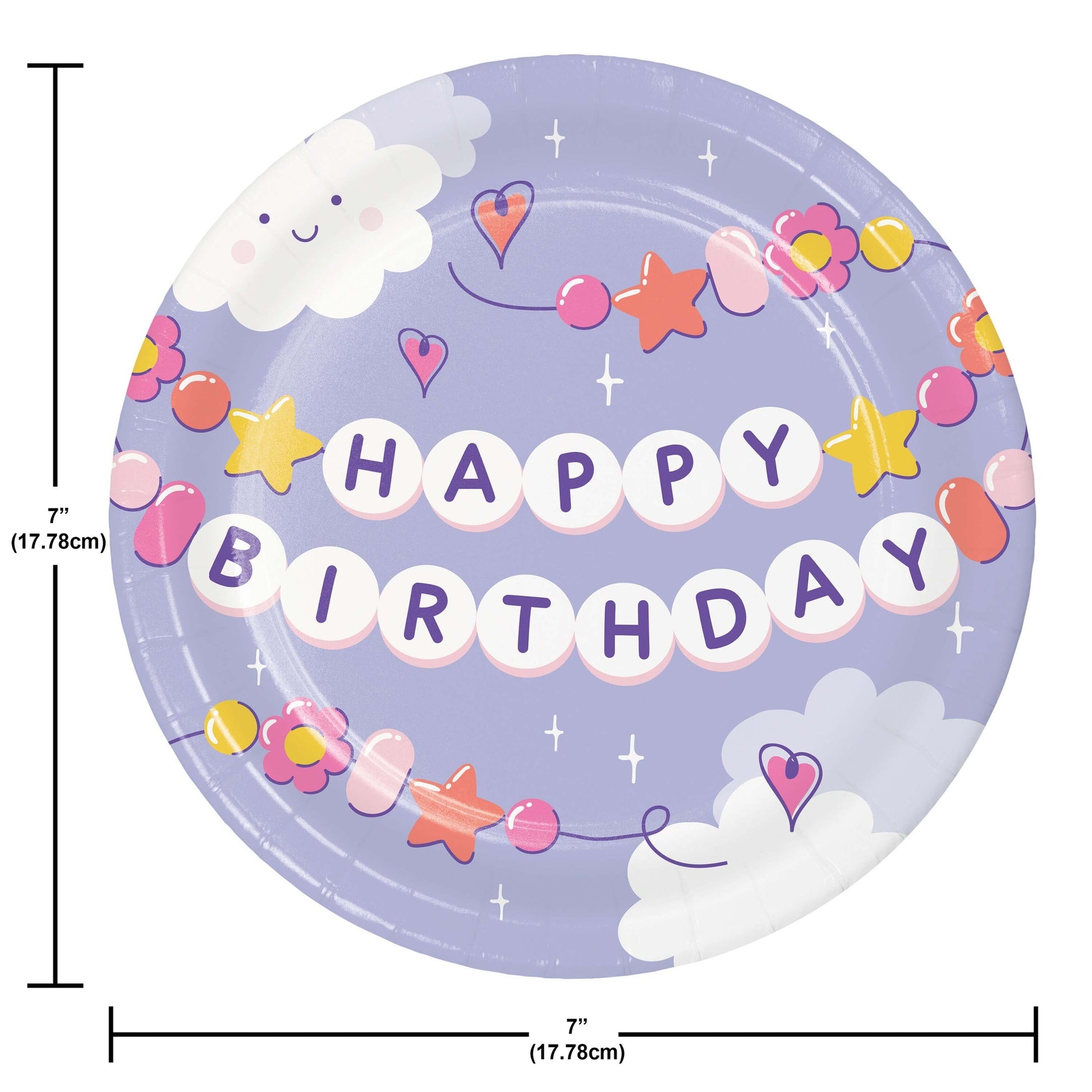 Sweet Dreams Dessert Paper Plates 96 ct Dimension Image